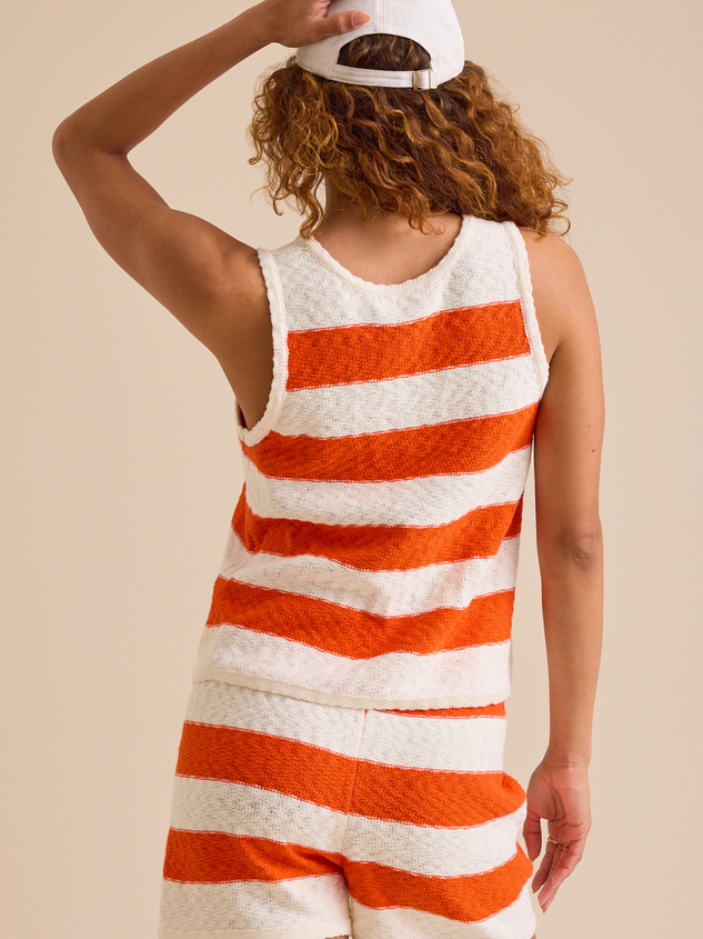 Kendall Striped Sweater Vest Detail 5 - ARULA