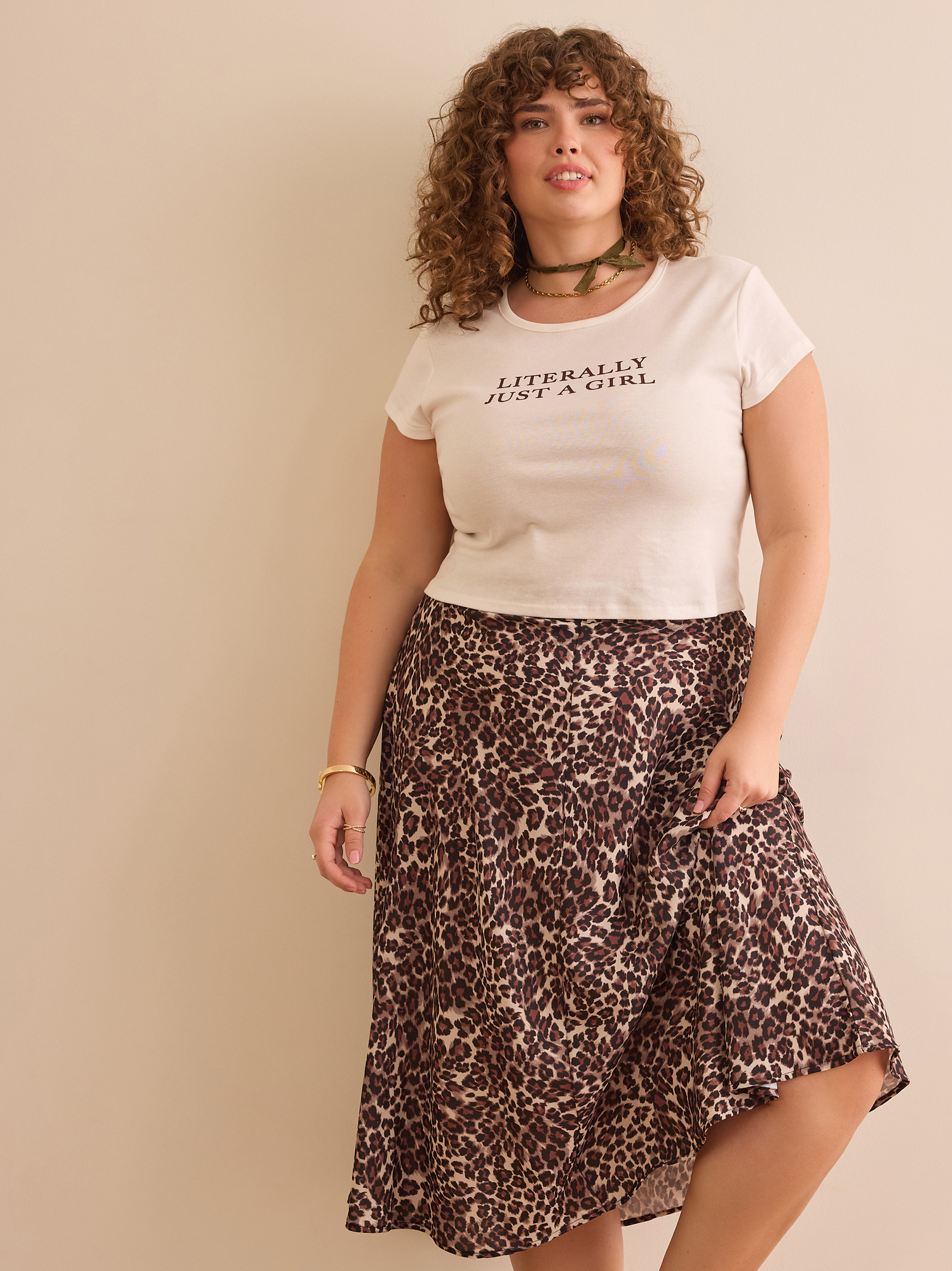 Leopard print midi skirt size 20 online