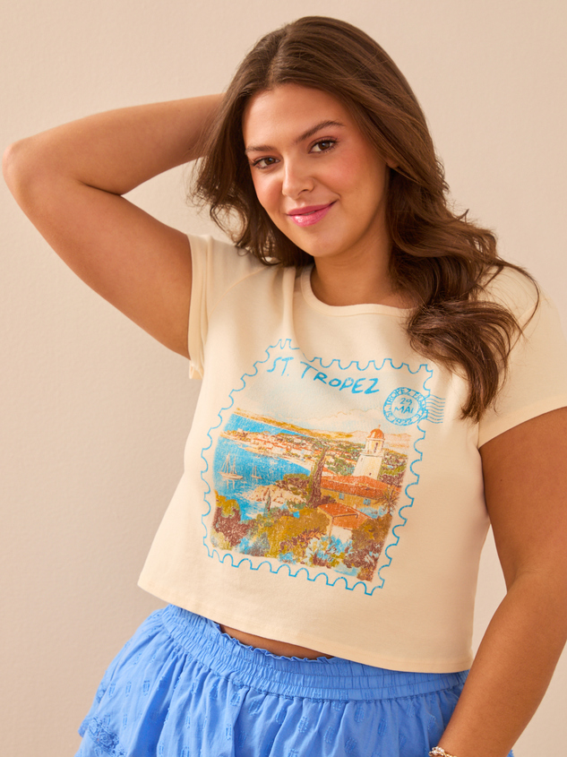 St. Tropez Baby Tee Detail 3 - ARULA