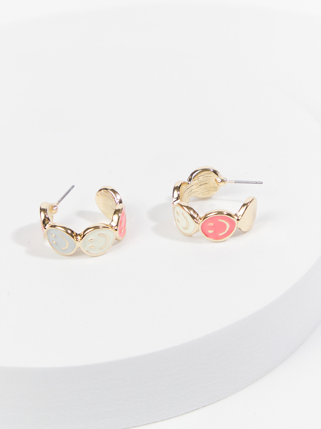 Smiley Hoop Earrings - ARULA