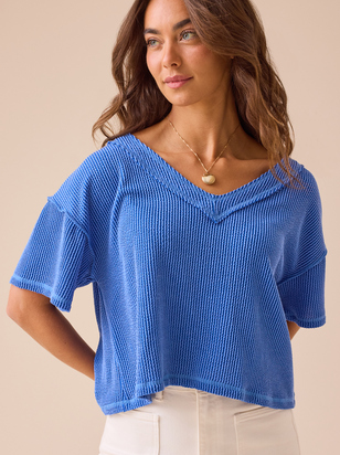 Ada Ribbed Boxy Tee - ARULA