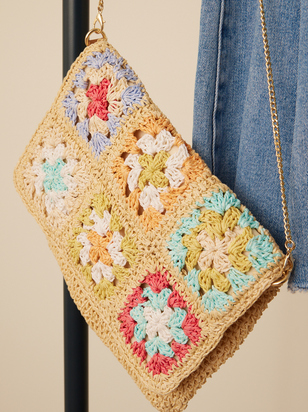 Flower Crochet Crossbody Purse - ARULA