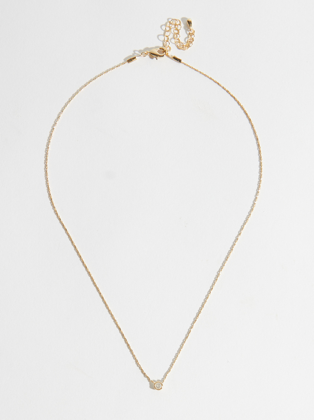 Dainty Chanel Charm Necklace - Gold Detail 2 - ARULA
