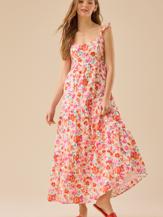Lindy Floral Maxi Dress Detail 4 - ARULA