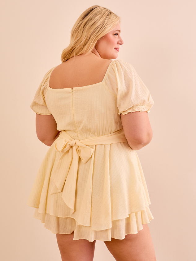 Aurelie Puff Sleeve Romper Detail 4 - ARULA