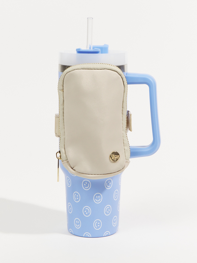 Insulated Cup Fanny Pack in Beige Arula