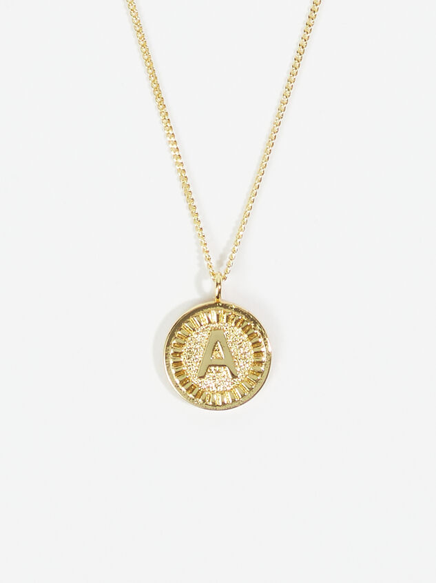 18k Gold Monogram Necklace - A Detail 1 - ARULA