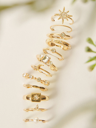 Star Statement Ring Set - ARULA - 