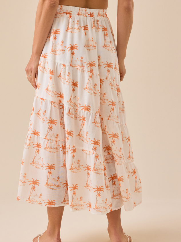 Gigi Floral Maxi Skirt Detail 5 - ARULA