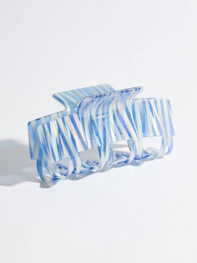 Renata Claw Clip - Striped Blue - ARULA