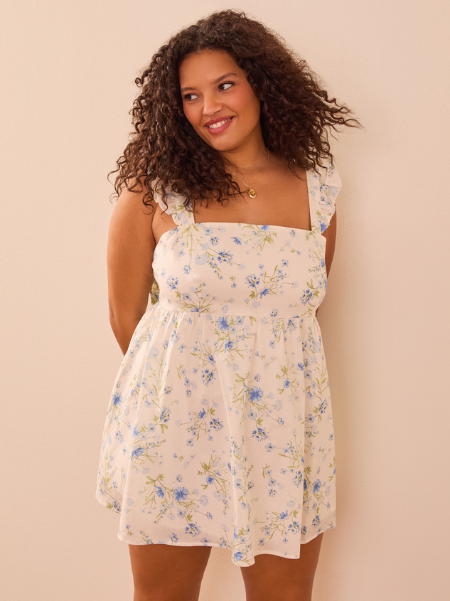Lucy Floral Mini Dress Detail 2 - ARULA