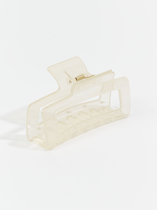 Emily Box Claw Clip - Beige - ARULA