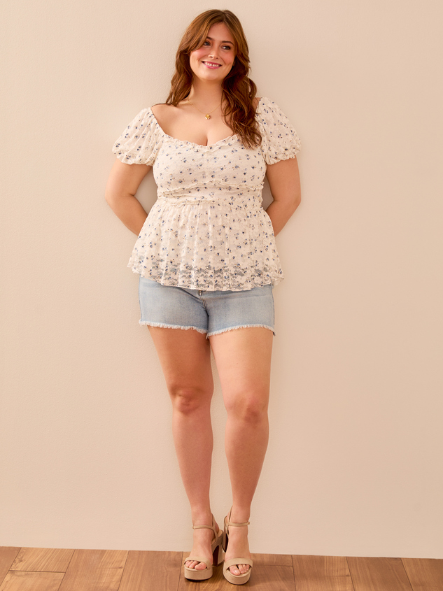 Marley Mid-Rise Denim Shorts - ARULA