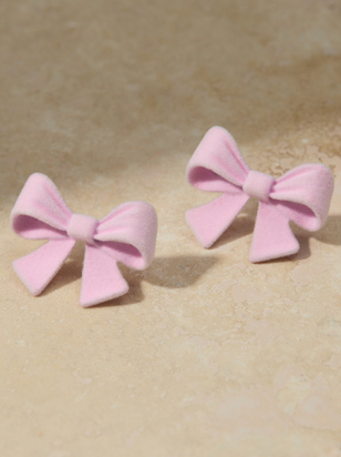Velvet Bow Earrings - ARULA - 