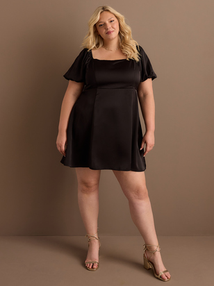 Nadia Satin Dress - ARULA