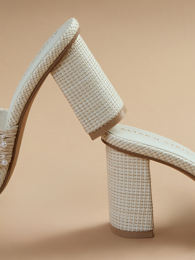 Tiara Pearl Heels Detail 4 - ARULA