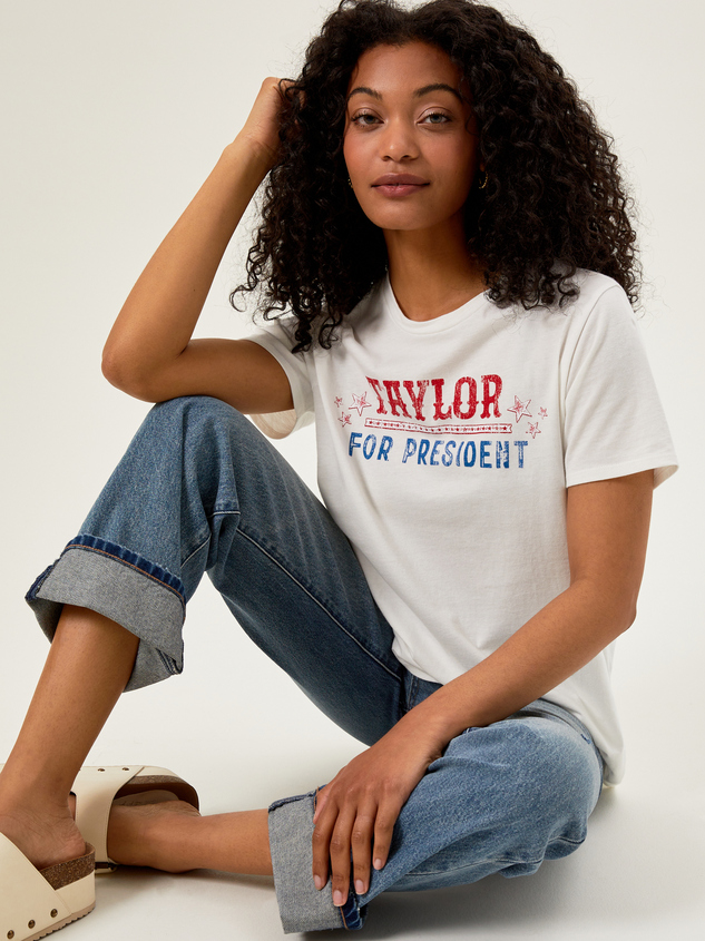 Taylor For President Graphic Tee Detail 2 - ARULA