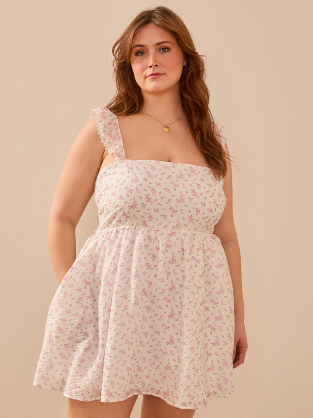 Ariana Ruffle Mini Dress Detail 3 - ARULA