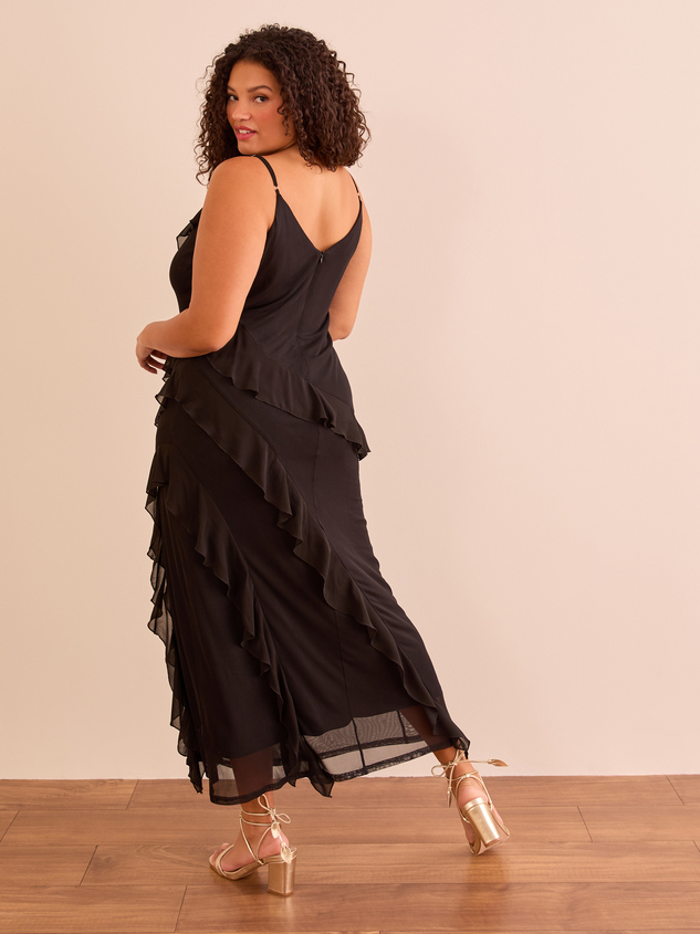 Bridgette Ruffle Maxi Dress Detail 5 - ARULA