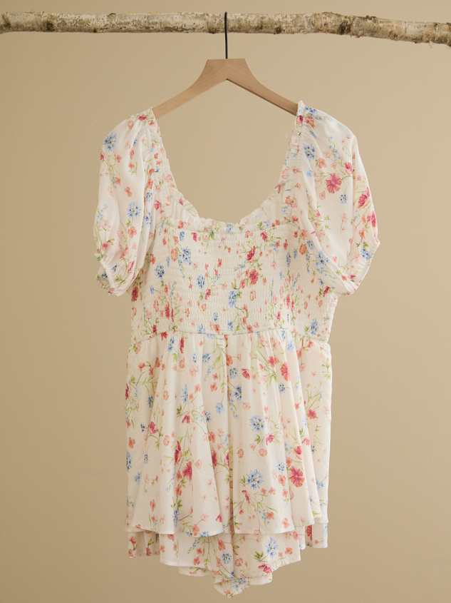 Cadence Floral Romper Detail 3 - ARULA