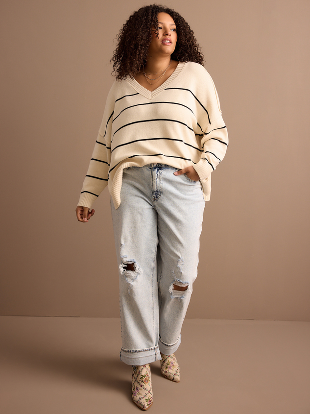 Hope Striped Sweater Detail 2 - ARULA