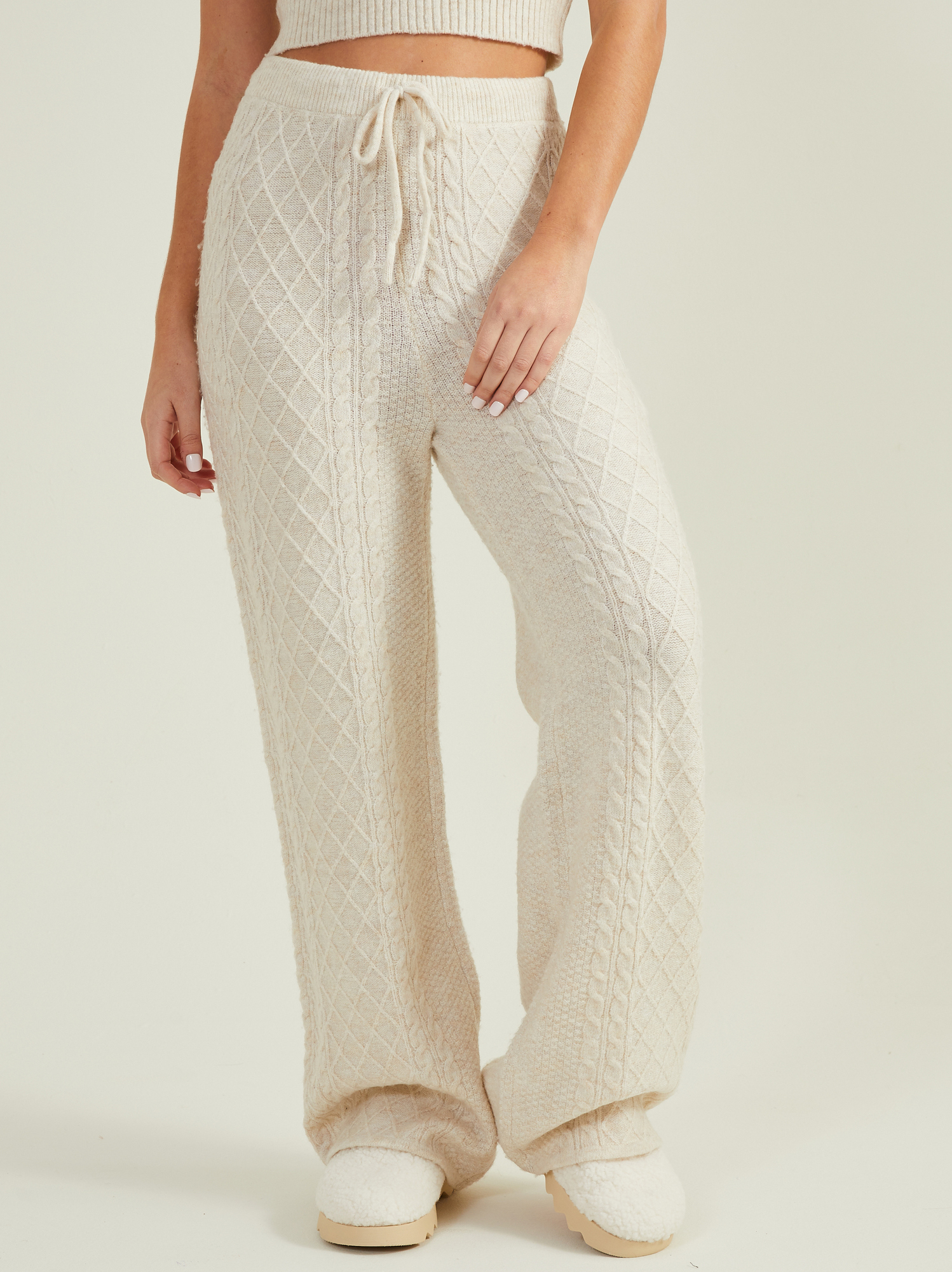 Knit sweatpants shop