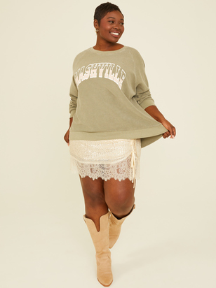 Nashville Corded Oversized Sweatshirt - ARULA