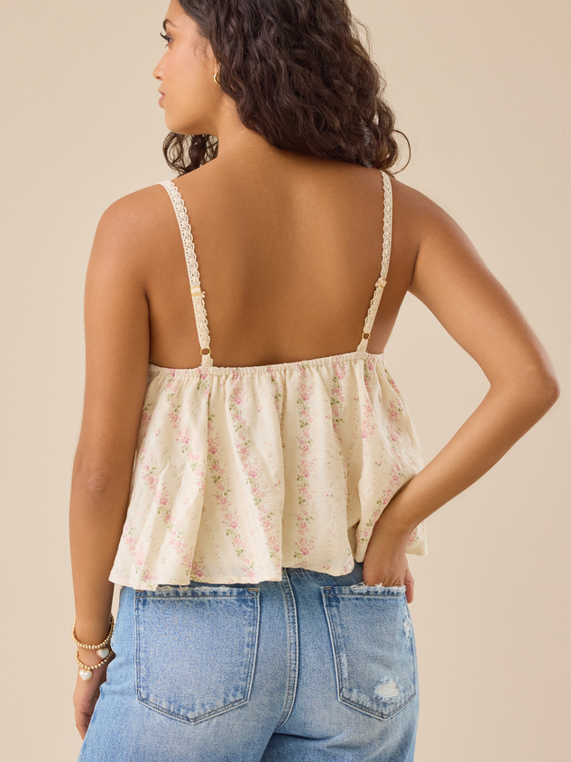 Meira Floral Tank Top Detail 4 - ARULA