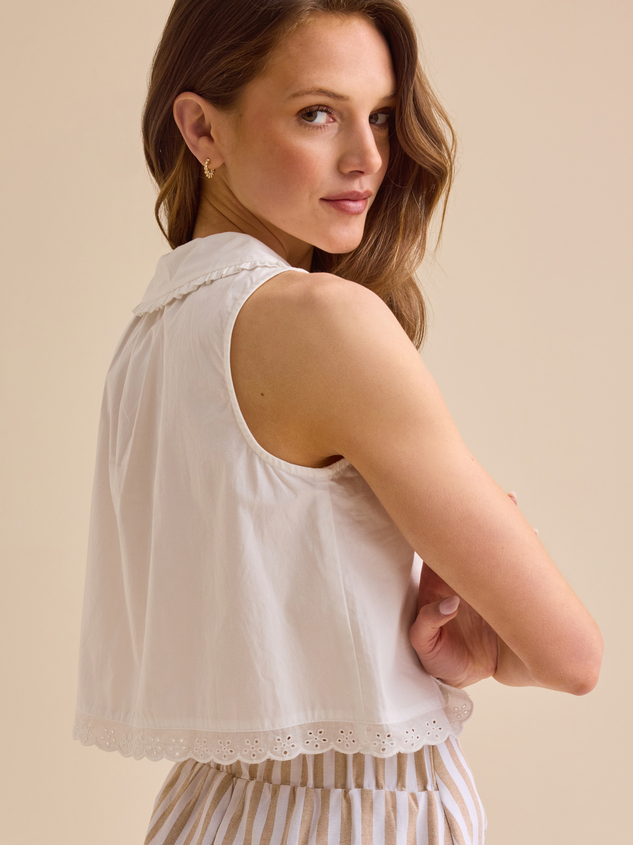 Danny Peter Pan Collar Tank Detail 5 - ARULA