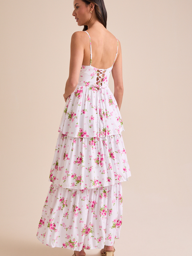 Goldice Floral Maxi Dress Detail 5 - ARULA