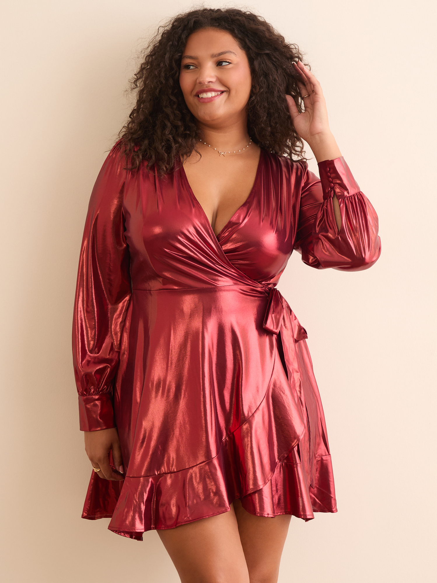 Night shimmers mini dress red online