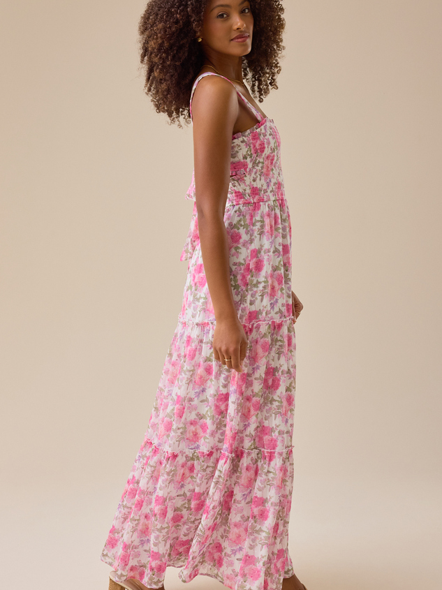 Annika Floral Maxi Dress Detail 4 - ARULA