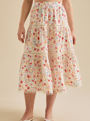 May Floral Midi Skirt - ARULA