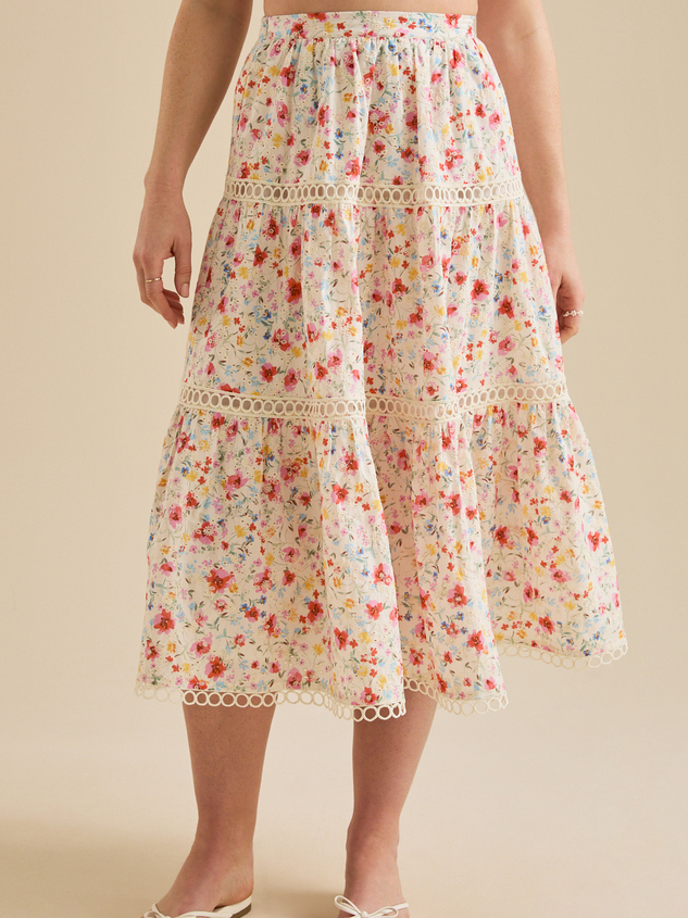May Floral Midi Skirt Detail 2 - ARULA