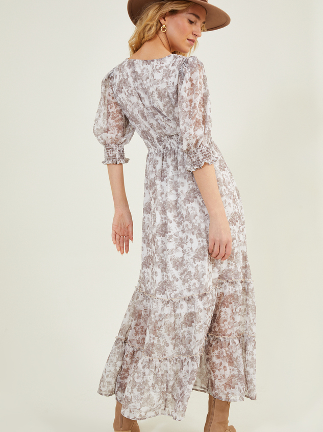 Nova Floral Maxi Dress Detail 3 - ARULA