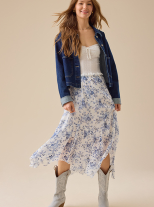 Embry Floral Midi Skirt - ARULA - 