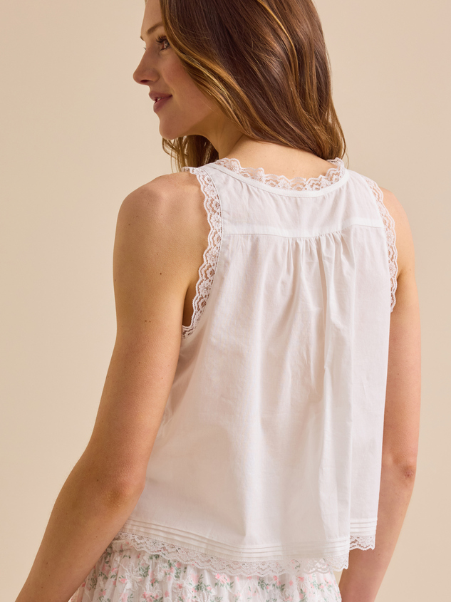 Julie Lace Flowy Tank Detail 5 - ARULA