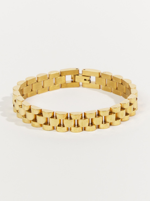 Stainless Steel Single Link Chain Bracelet - ARULA