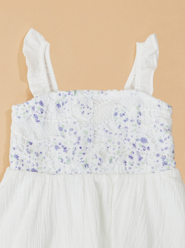 Jessie Embroidered Flutter Dress Detail 3 - ARULA