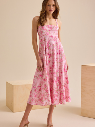 Austinly Floral Midi Dress - ARULA - 