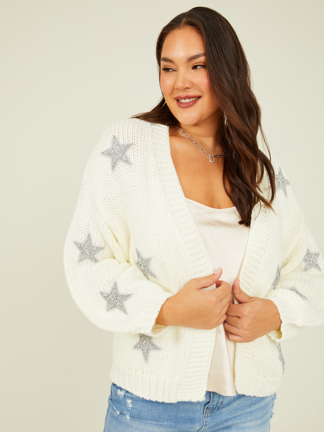 Shining Star Oversized Cardigan Detail 3 - ARULA