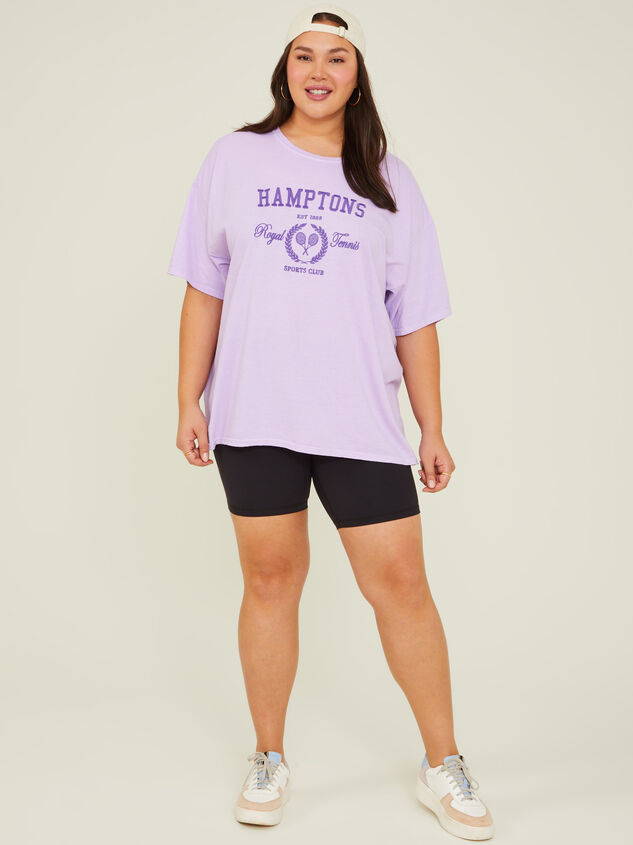 Hamptons Sports Club Oversized Tee Detail 2 - ARULA