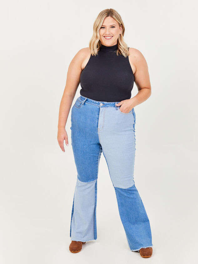 Incrediflex Mixed Denim Flare Jeans - ARULA