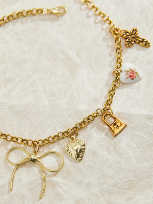 Bow Charm Statement Bracelet - ARULA