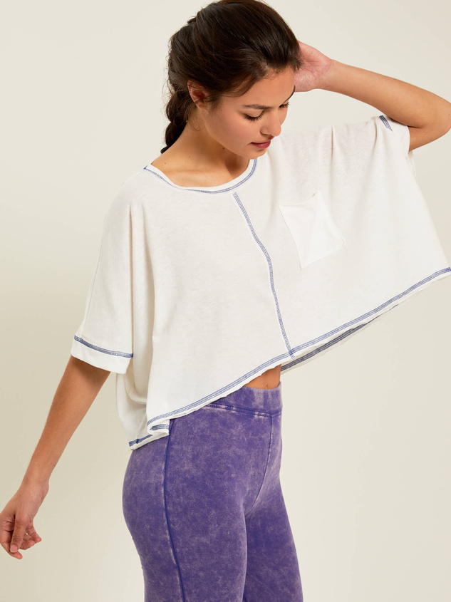 Work It Out Boxy Tee Detail 3 - ARULA