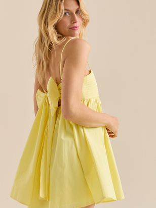 Jancy Bow Mini Dress - ARULA - 