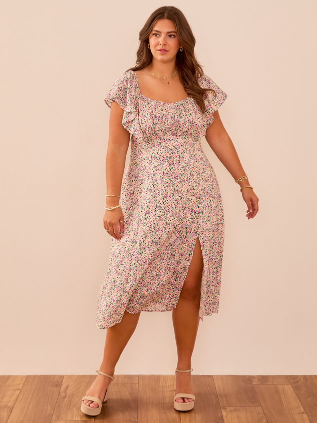 Sarah Floral Midi Dress - ARULA