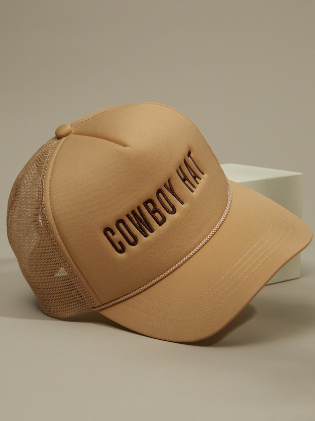 Cowboy Trucker Hat Detail 2 - ARULA