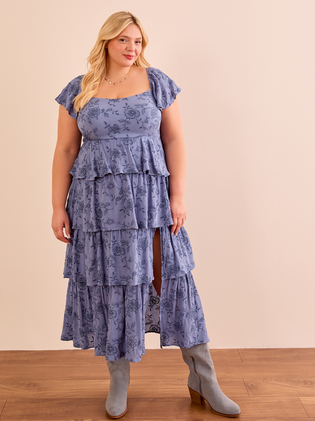 Roxanne Layered Maxi Dress Detail 3 - ARULA