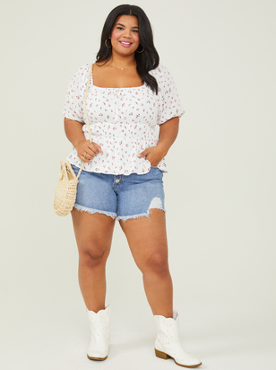 Dreamscape Denim Shorts - ARULA